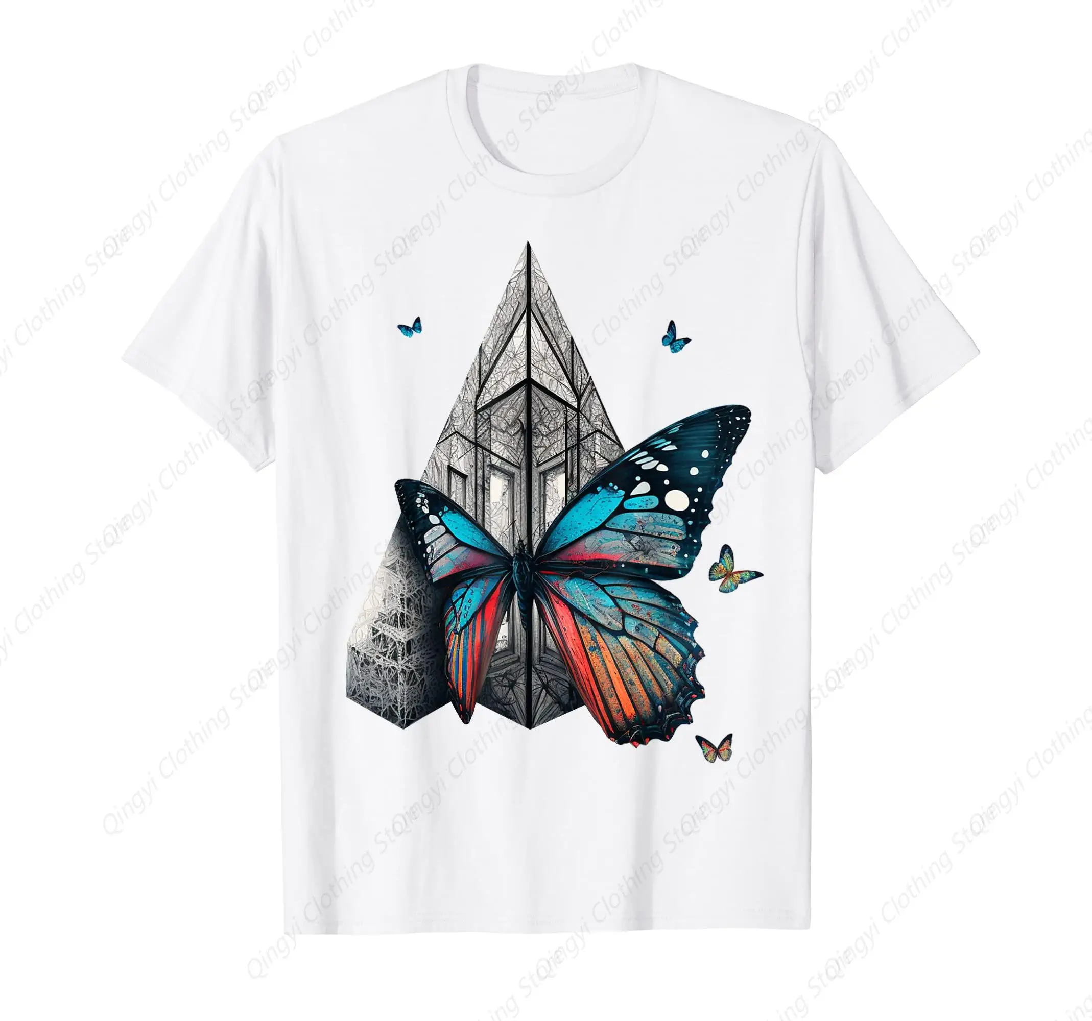 Butterflies Architecture Animal Print Art Butterfly T-Shirt