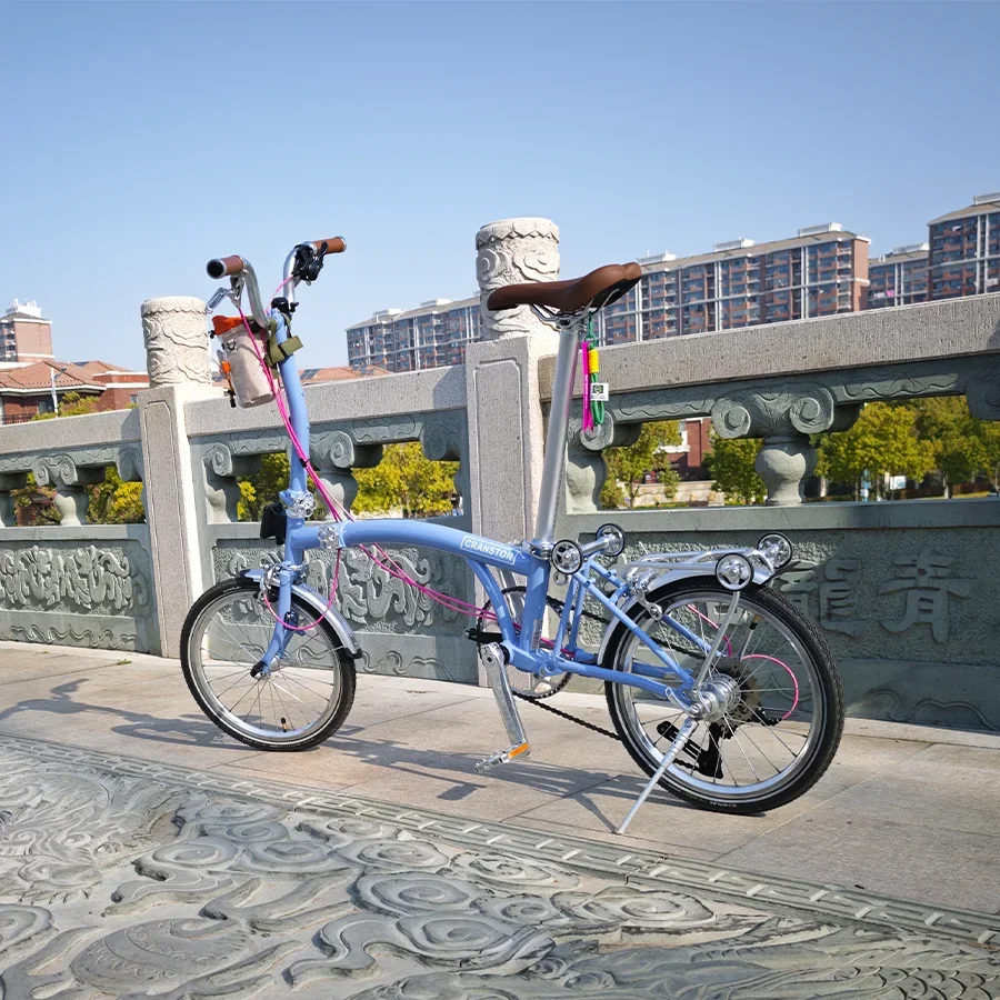Outdoor MINI Folding Bicycle Lightweight Bike Folding Design 20Inch 9 Speed Full Shockingproof Frame Portable