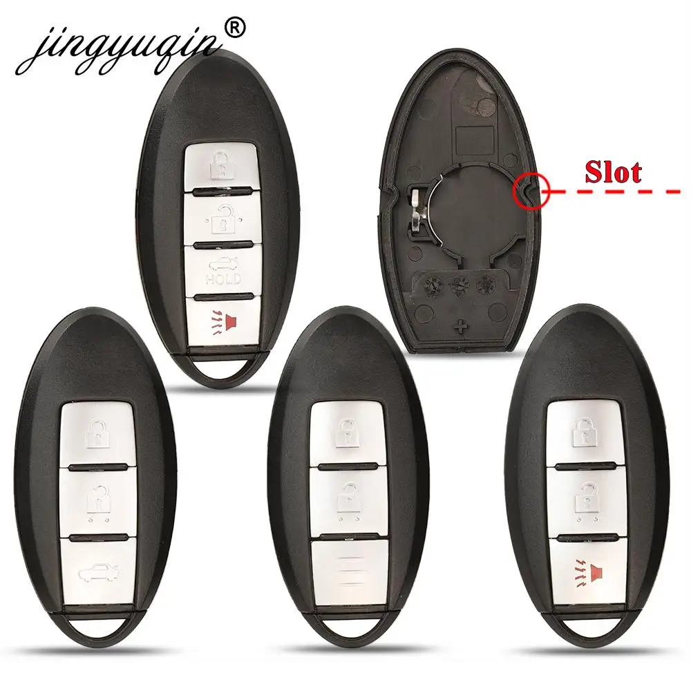 Jingyuqin 2/3/4Buttons obudowa kluczyka samochodowego etui do Infiniti G25 G35 G37 Q50 Q60 Q70 QX55 JX35 QX50 QX60 QX80 bezkluczykowy etui na pilota