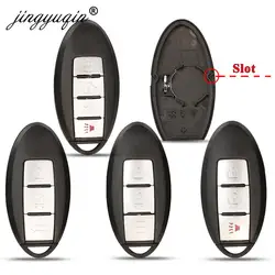 Jingyuqin 2/3/4Buttons obudowa kluczyka samochodowego etui do Infiniti G25 G35 G37 Q50 Q60 Q70 QX55 JX35 QX50 QX60 QX80 bezkluczykowy etui na pilota Nologo