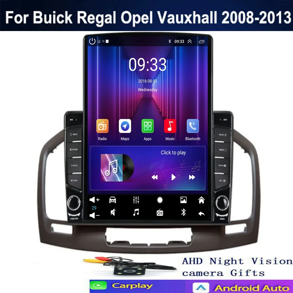 Car Radio Carplay Android 14 For Opel Insignia 2008 - 2012 For Buick Regal 2009 - 2013 Navigation GPS Stereo 4G Wifi No 2din DVD