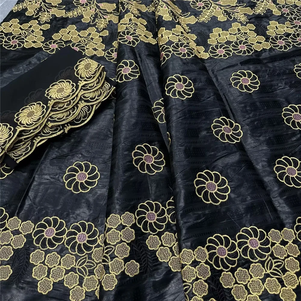 Luxury 5+2 Yards African Premium BAZIN RICHE 100% Cotton Jacquard Dress Basin Riche Brode Lace Fabric With Perfumed 16A87