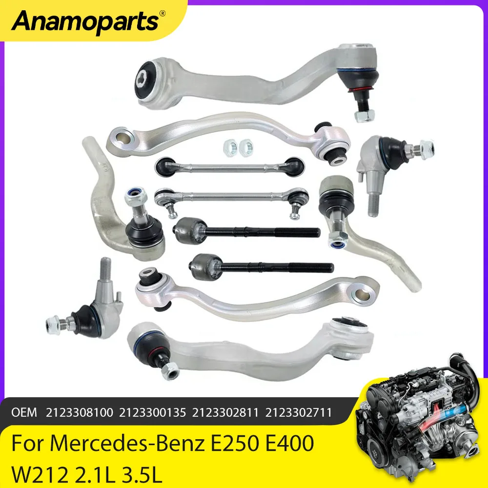 Chassis Parts Front Control Arm Ball Joint Sway Bar Link Suspension Kit Fit 2.1 3.5 L For Mercedes-Benz E250 E400 W212 2.1L 3.5L