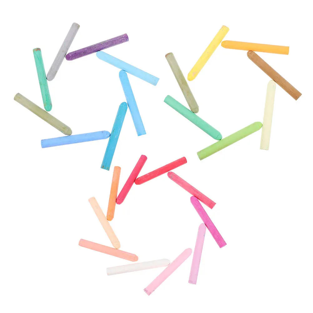 

48Pcs Sidewalk Chalk Dustless Washable Bright Colors for Classroom Blackboard Drawing School Supplies Outdoor Fun