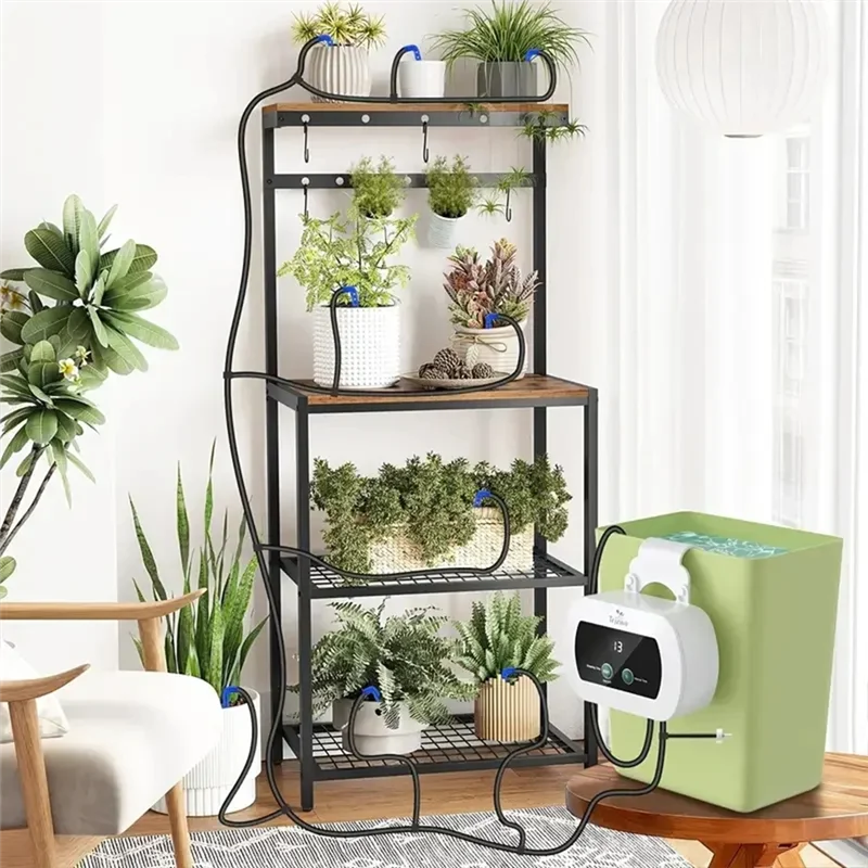 ABBO-USB Drip Irrigation System Automatic Watering System With Custom Schedule Watering Timer For Potted Plants