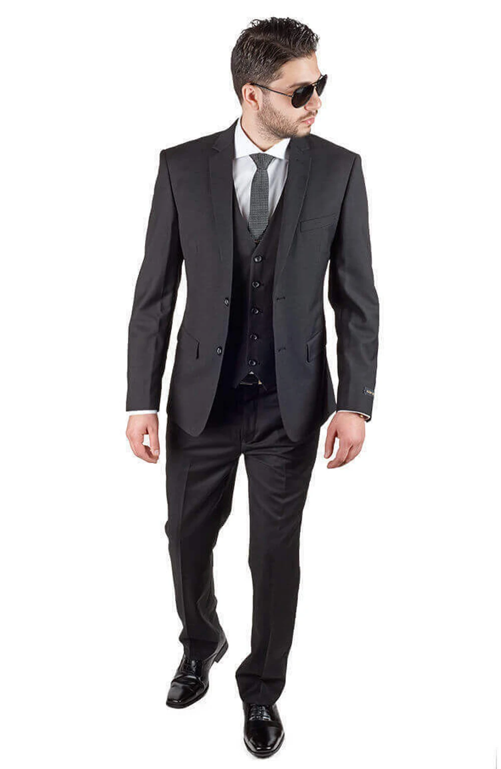 

Men's Suit Notch Lapel Two Buttons Jacket Vest and Pants for Wedding Party