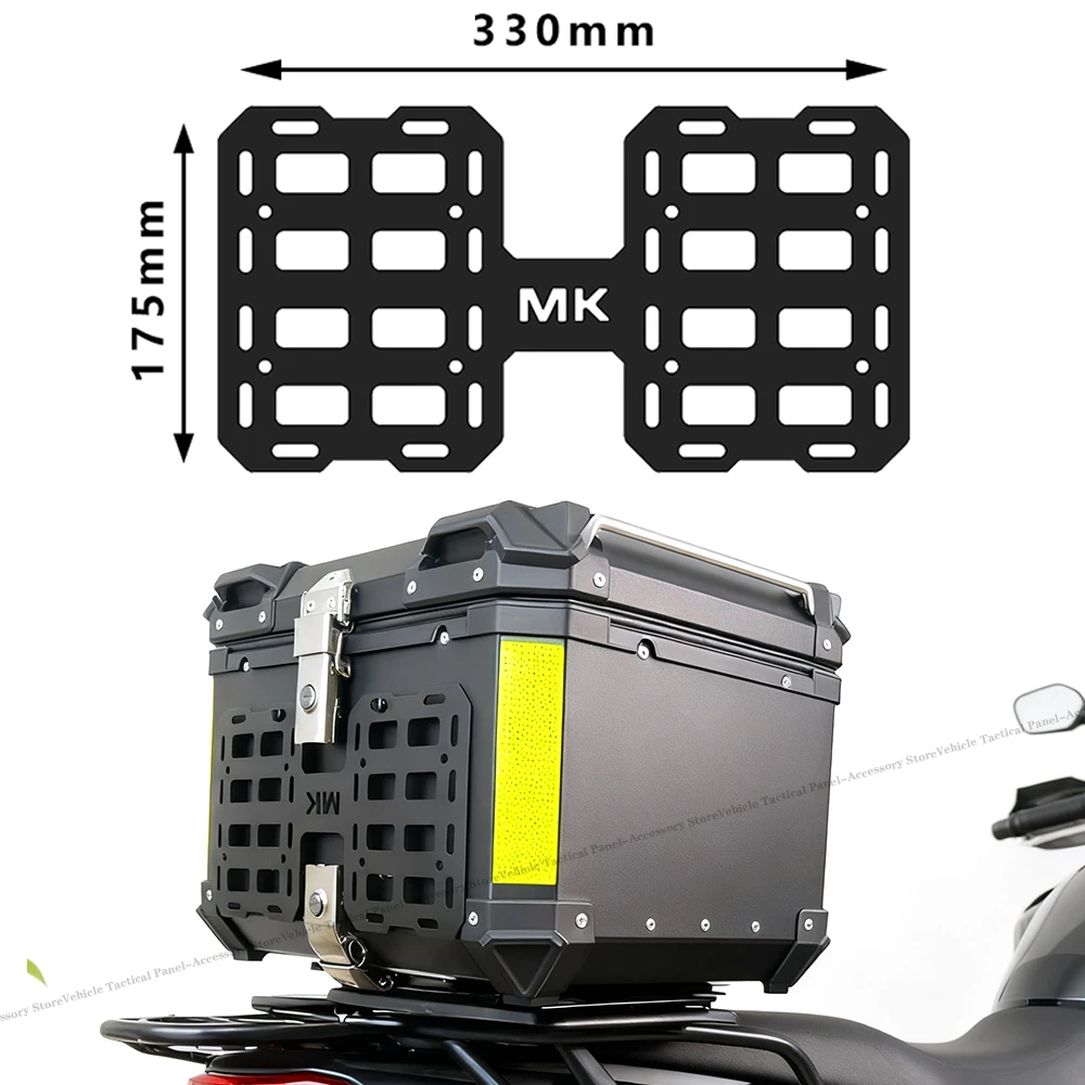 

1PCS Motorcycle Top Case Molle Panel carbon steel Tactical Storage Box Universal Side Box Modular Organizer Quick-Mounting