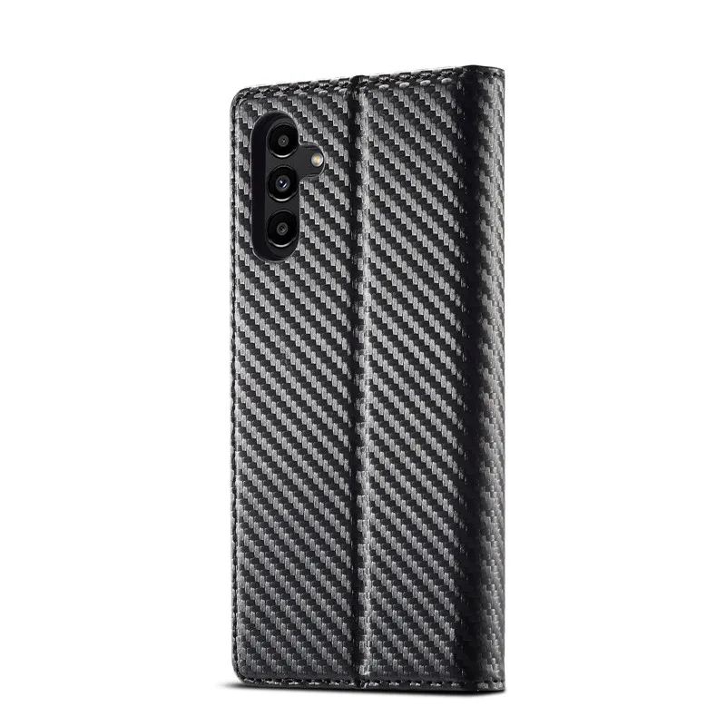 LC-imeeke Carbon Fiber Magnetic Wallet Case For Samsung Galaxy S25+ S24 Plus S23 FE S22 Ultra S24FE 5G Leather Flip Book Cover