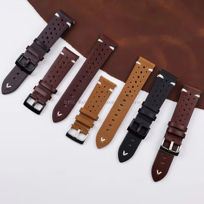 

Genuine Leather Watch Strap Cow Leather Watchband Calfskin Soft Bracelets Replacement Universal Men Women Wristbelt Belt 20/22mm