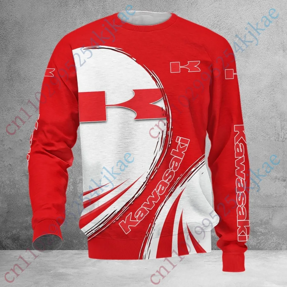 

Kawasaki Long Sleeve T Shirt For Men's Clothing Top Harajuku Round Neck Long Sleeve Sweatshirt Tee Casual Streetwear Unisex Top