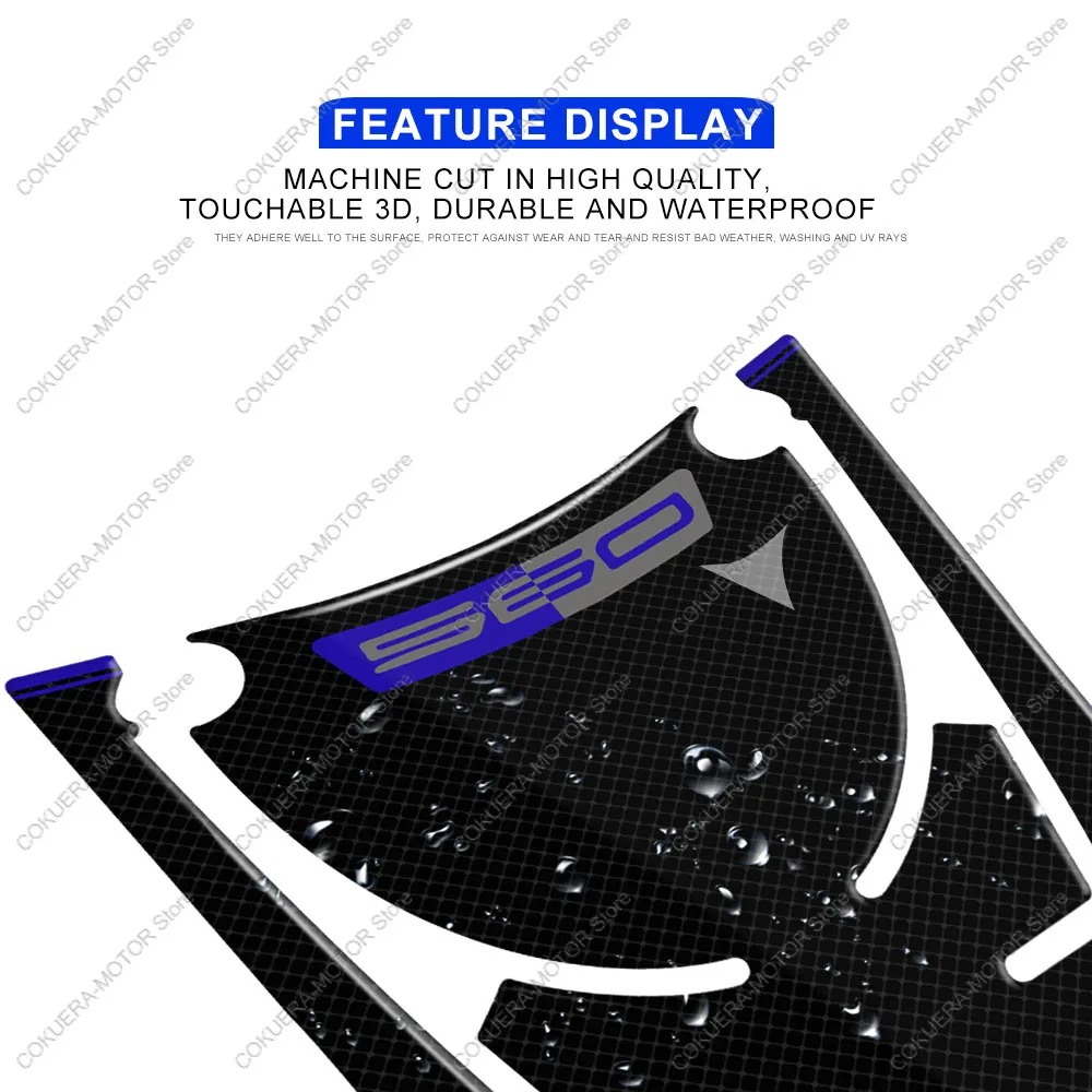 TMAX560 TMAX 560 2020-2021 ペダルステッカーオートバイアクセサリータンクパッドステッカー 3D エポキシ樹脂保護ステッカー