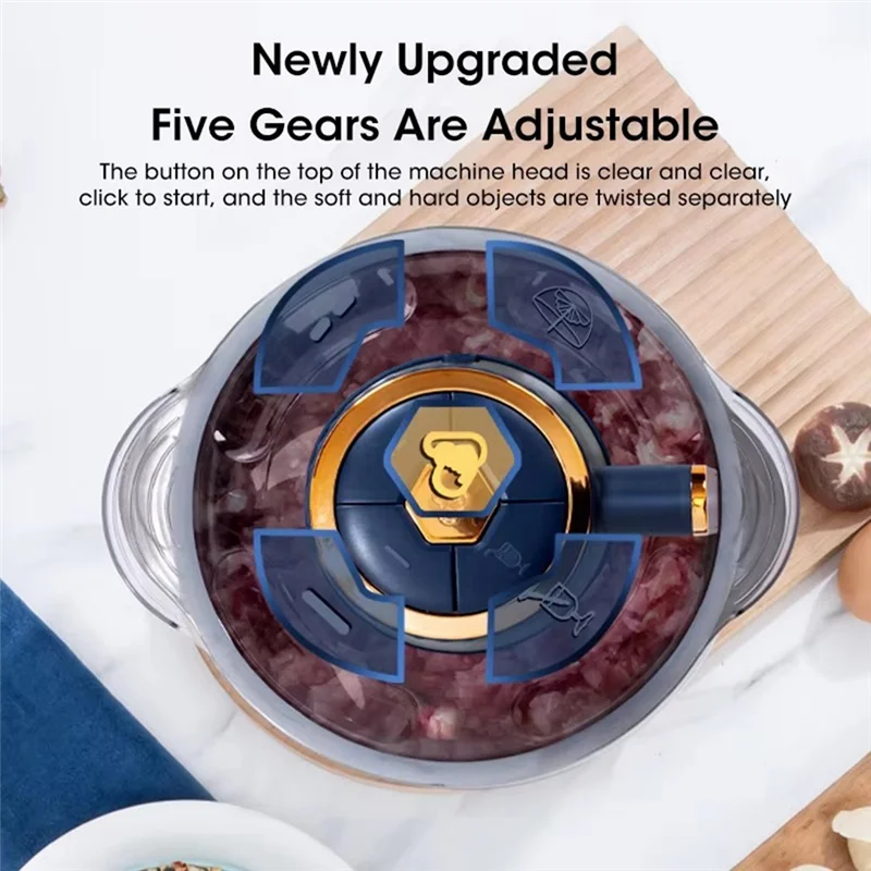 

A61I Многофункциональная электрическая мясорубка 5л, пищевая дробилка из нержавеющей стали, кухонный комбайн, измельчитель, кухонный миксер, британская вилка