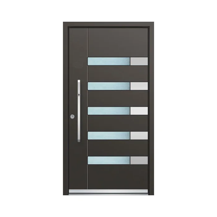 

Good Price Tempered Glass House Exterior Front Door Stainless Steel Exterior Door
