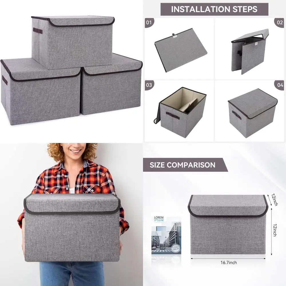 3-Pack Foldable 17 …