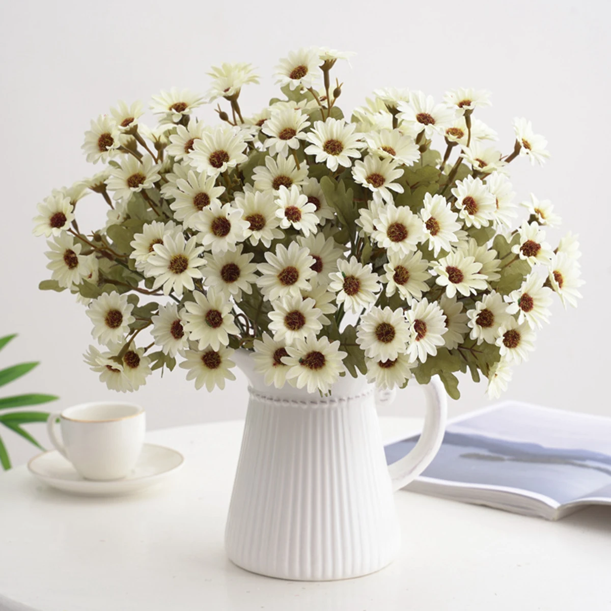 1PC Artificial Flowers Small Daisy Autumn Vase For Wedding Home Christmas Decoration DIY Chrysanthemum Arrangement Accessories