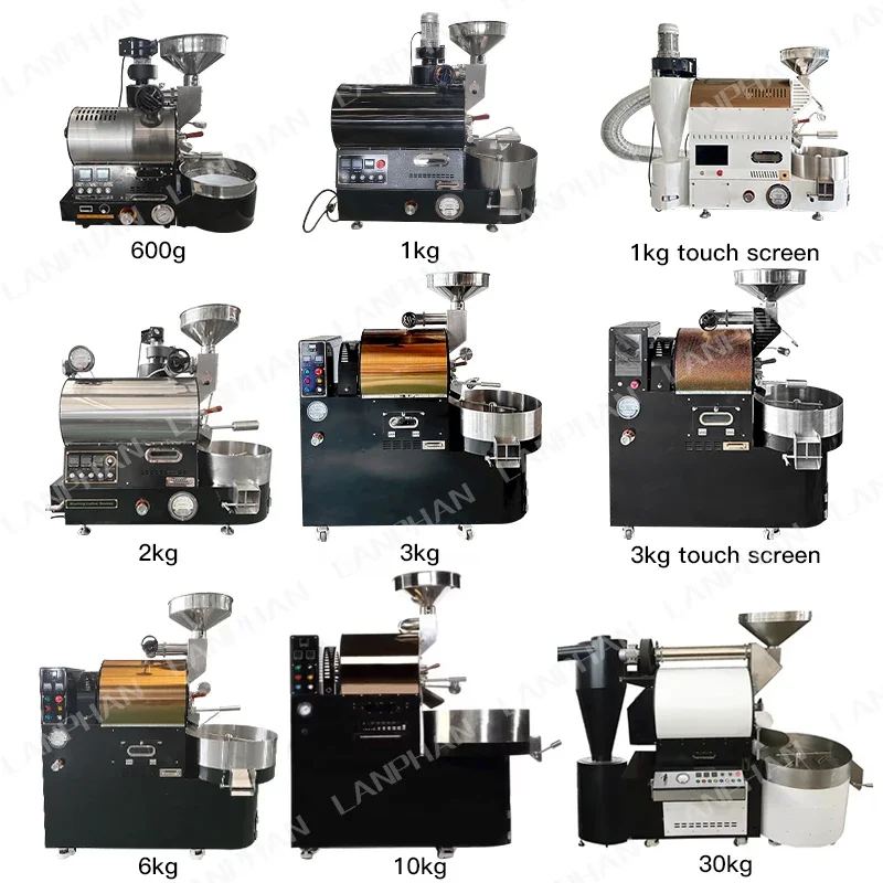 Macchina industriale per torrefazione del caffè ad aria calda da 3 kg 6 kg 10 kg 30 kg per la glassa di chicchi di caffè verdi