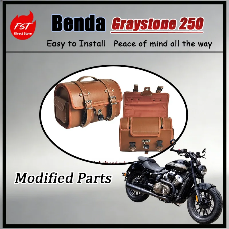 FOR Graystone 250CVT Exclusive Modified Leather Side-Pack Retractable Comfort Backrest Heavy-Duty Anti-Loss Stable Fixed Bracket