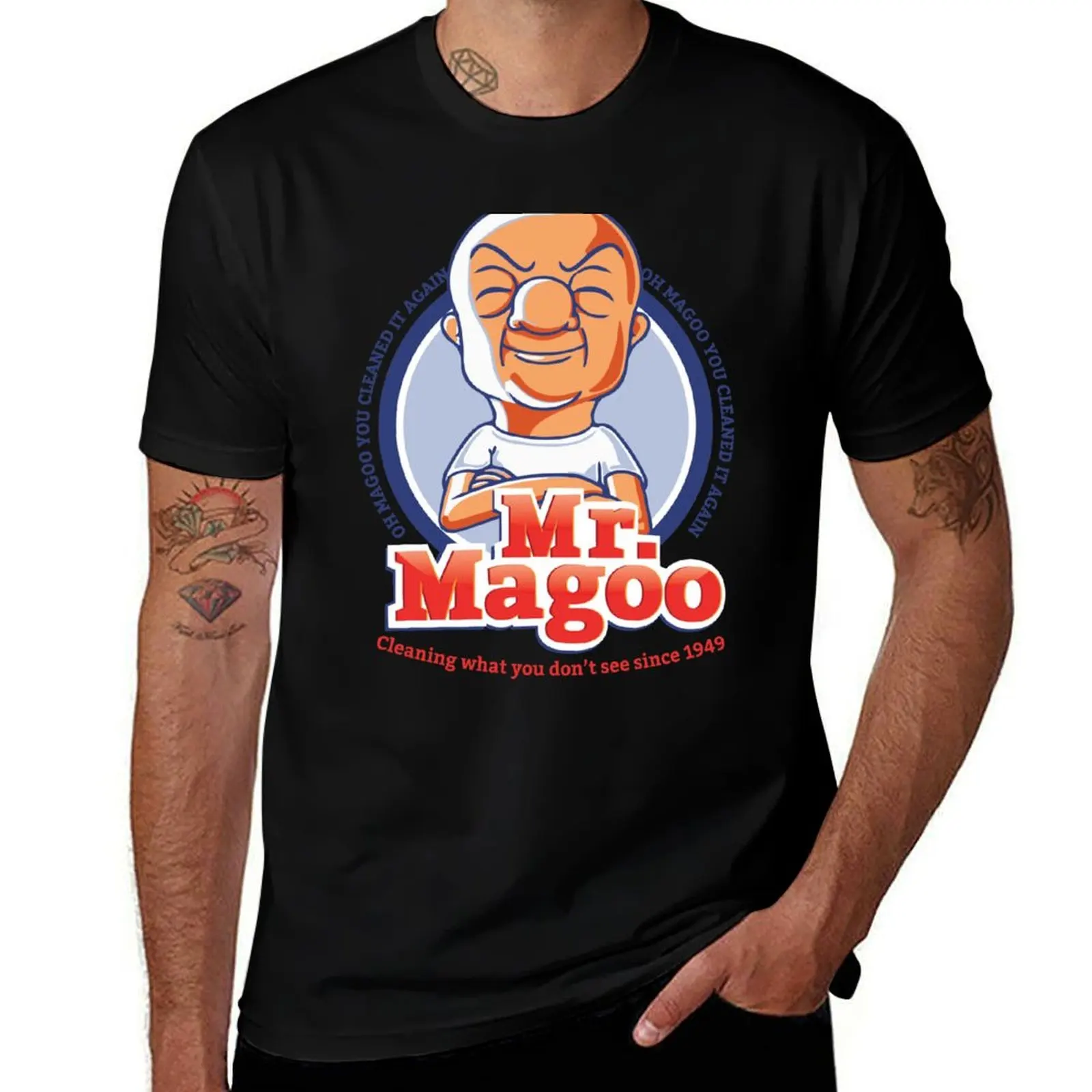 

Mr. Magoo as Mr. Clean T-Shirt man t shirts for men t shirts for man cotton funny cotton tshirt 100% T-Shirt