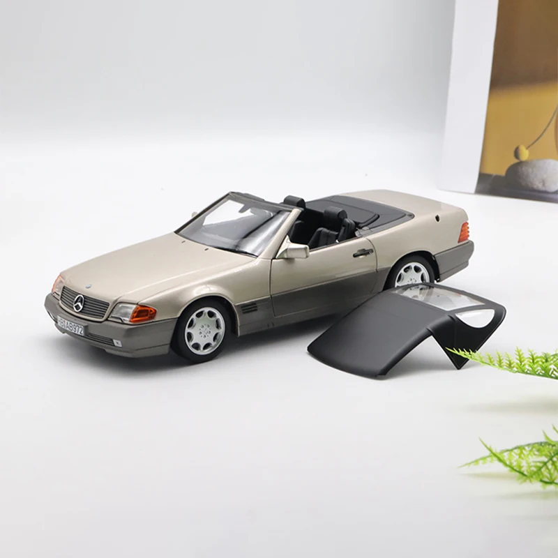 Diecast 1:18 Scale Benz SL500 R107 SL-class Convertible Simulation Alloy Car Model Display Collectible Gift Souvenir Decration