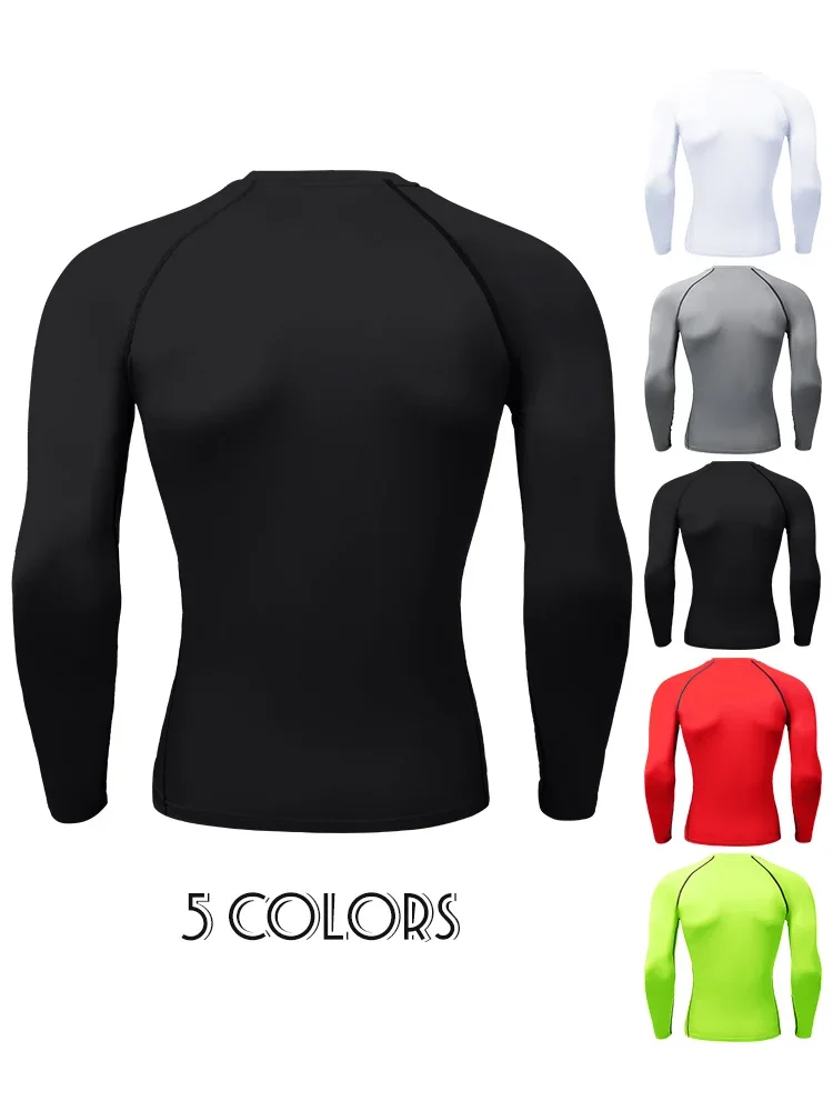 

Мужская компрессионная футболка для бега с длинными рукавами, спортивные футболки для тренажерного зала и фитнеса, толстовка для бега, мужской спортивный костюм, топ