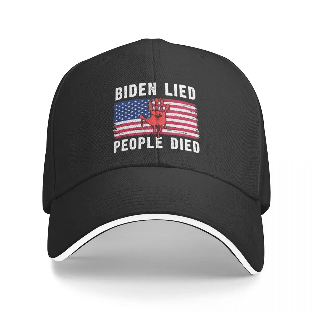 

Biden Lied People Died USA Flag Impeach biden now Baseball Cap dad hat derby hat Trucker Cap Fishing cap Mens Hats Women's