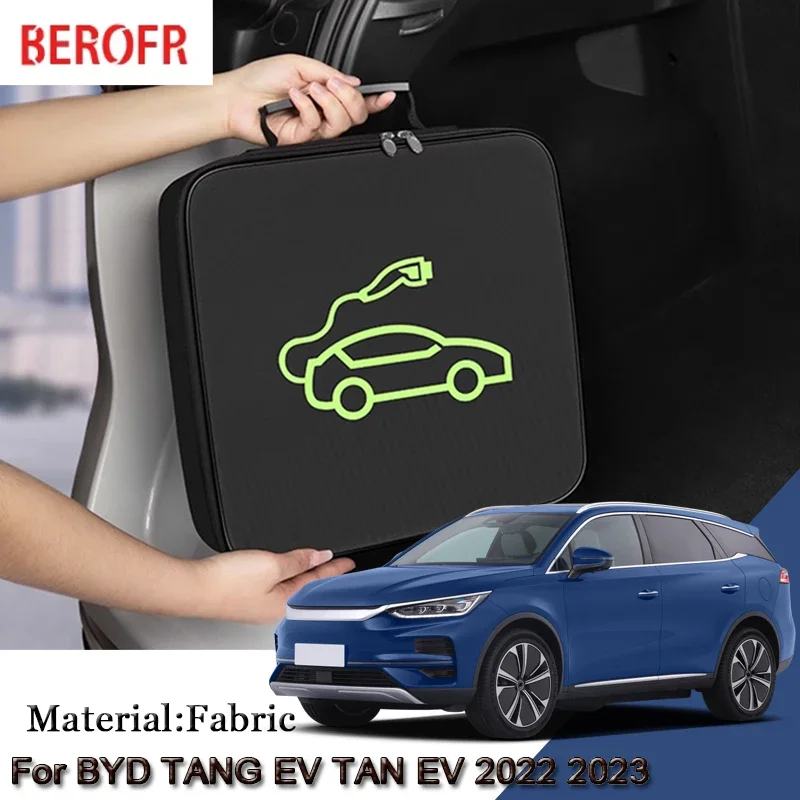 

EV Car Charging Cable Storage Carry Bag For BYD TANG EV TAN EV 2022 2023 2024 Charger Plugs Sockets Waterproof Fire Retardant
