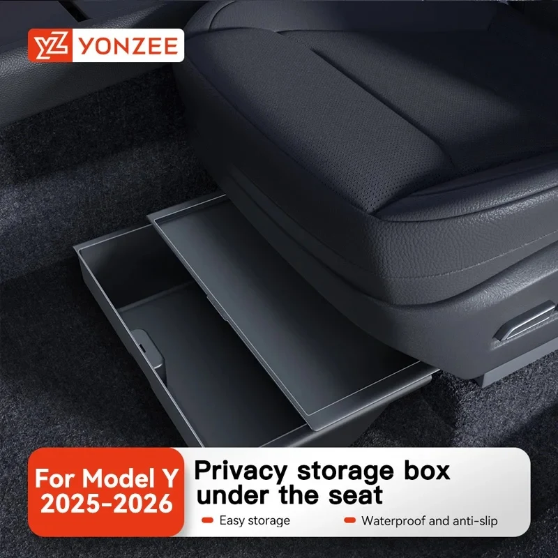 Pour Tesla modèle Y sous siège boîte de rangement support de tiroir voiture organisateur accessoires pour Tesla modèle Y 2021/2023 accessoires de voiture