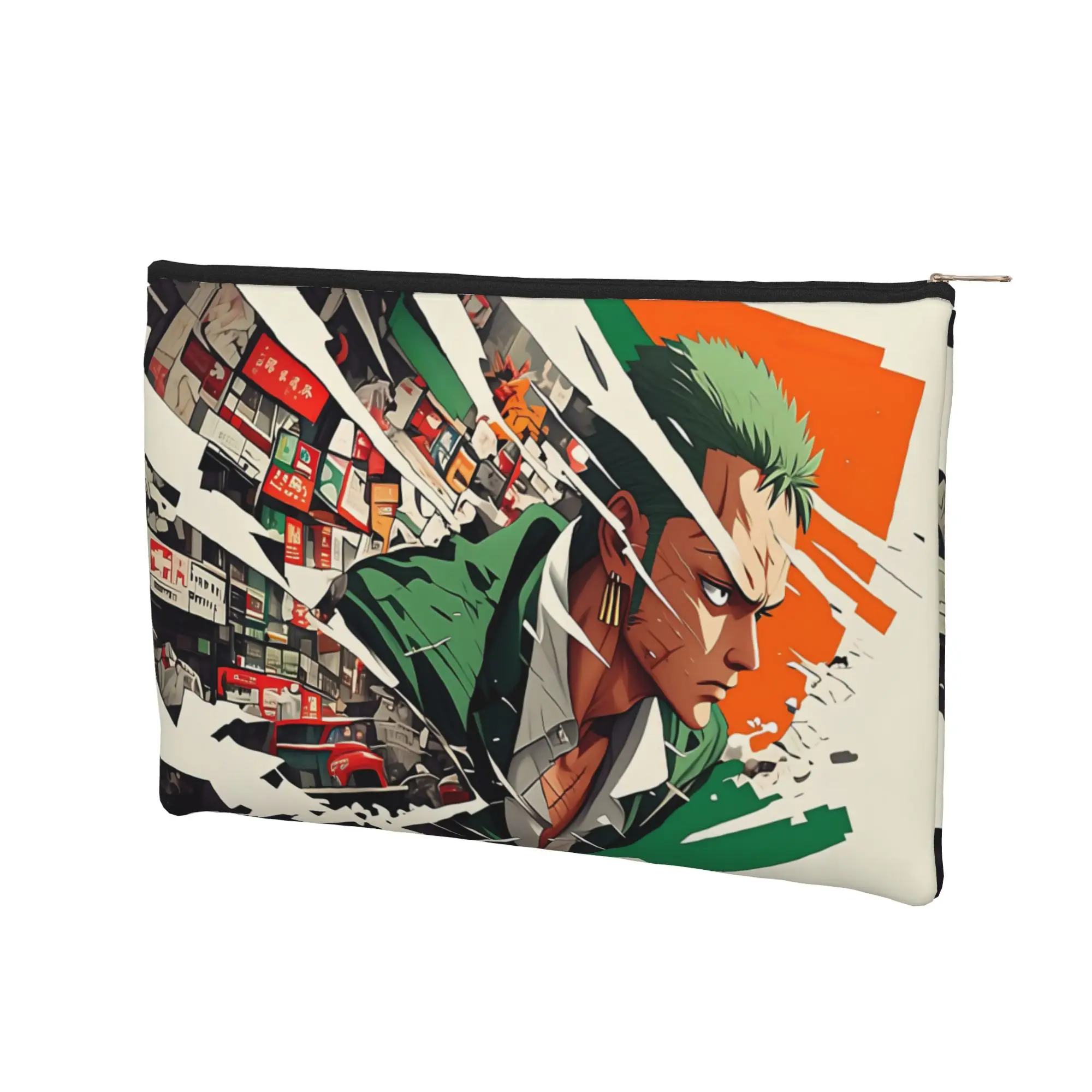 anime Lightweight Cute pouch One Piece Anime Zoro Makeup Bag  Toiletry Bag with Zipper Travel Cosmetic Pouch