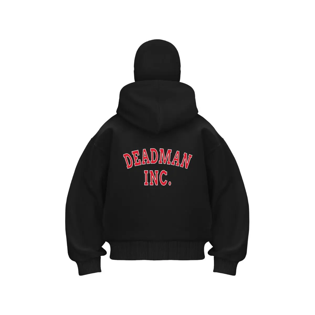 

Deadman Inc. edgy text art, Балаклава с двойным капюшоном, мужская толстовка на молнии, зимняя теплая