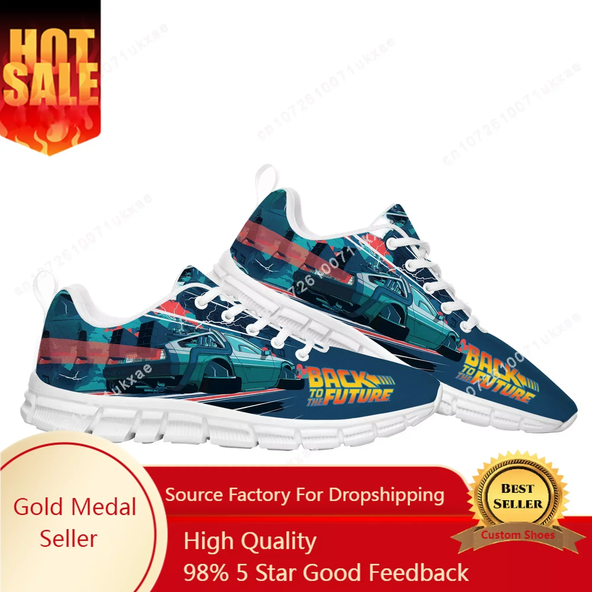 

Back To The Future Delorean Sports Shoes Mens Womens Sneakers Parent Sneaker Customize Shoe