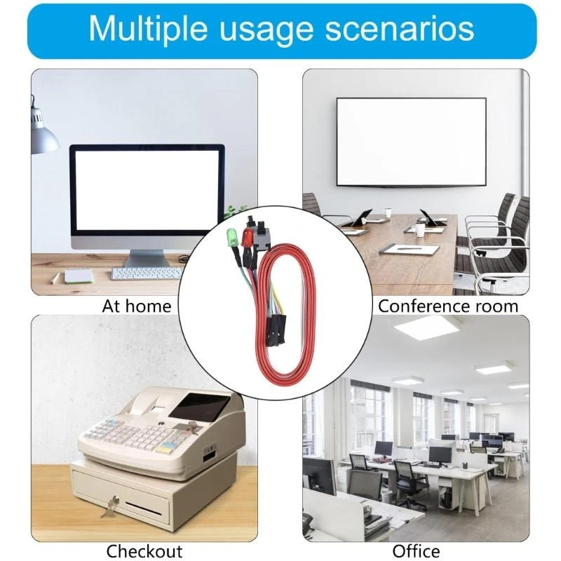 Y51A Caixa computador Redefinir o botão redefinição do 26 polegadas com luzes LED para placas -mãe