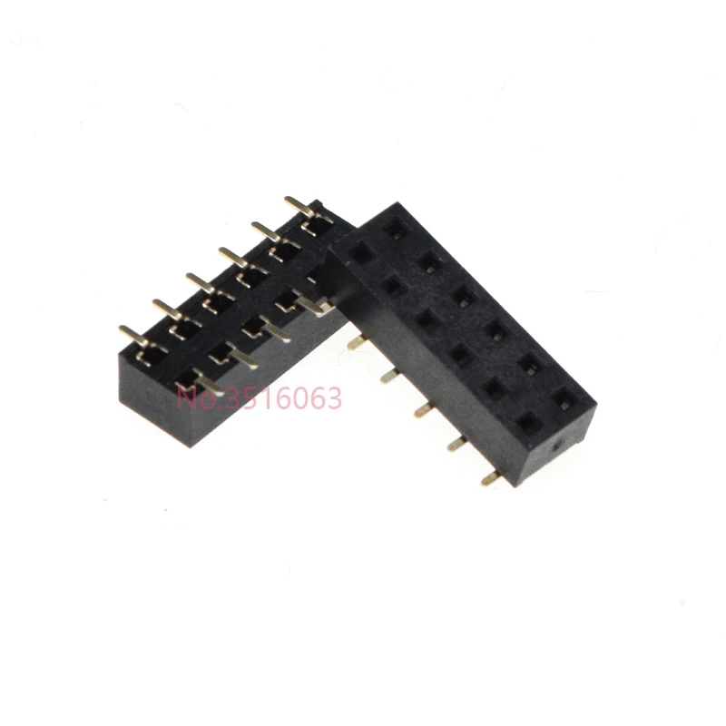 5/10Pcs Smd 2.54mm Female Header Strip Connector 3.5mm Height 2*2/3/4/5/6/7/8/10/20/40 P/Pin For Smt Pcb