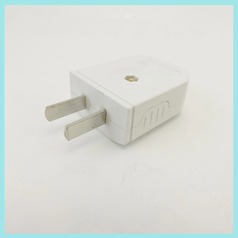 100v 220v 250v 10A  US AU Plug 2 Flat Pin Diy Replacement Rewireable Wall Power Plug Adapter AC White Color Rotatable B2