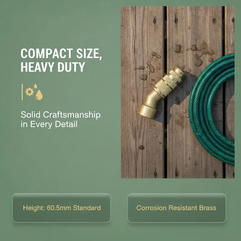 exquisiteHeavy Duty Brass Elbow Spray Nozzle Adjustable Flow Anti Slip Handle For Garden Watering Lawn Irrigation