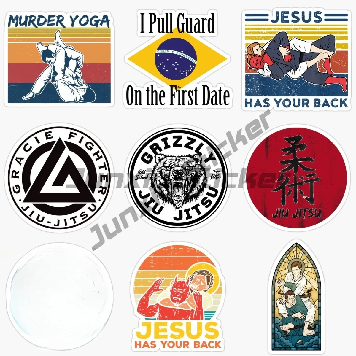 Jiu Jitsu Stickers Suitable for Home and Kitchen Bar Cafe Garage Wall Decor Laptop Snowboard Battery Car Helmet Laptop Sticker