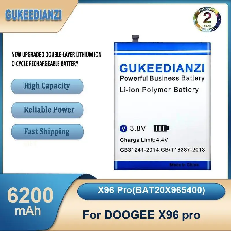

X96 Pro(BAT20X965400) 6200mAh High Capacity Mobile Phone Battery For DOOGEE X96 pro