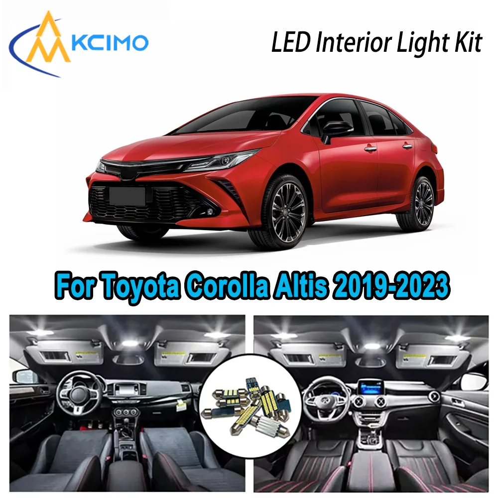 

Bright Premium LED Interior Kit for Toyota Corolla Altis 2019-2023 2020 Dome Map Trunk Lamps Error Free Automotive Lighting