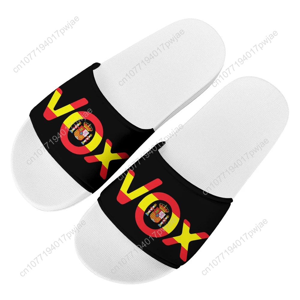 

Spanish National Emblem Vox Slippers Home Water Shoes Fashion Mens Womens Beach Pool Sandals High quality Custom Summer Slipper