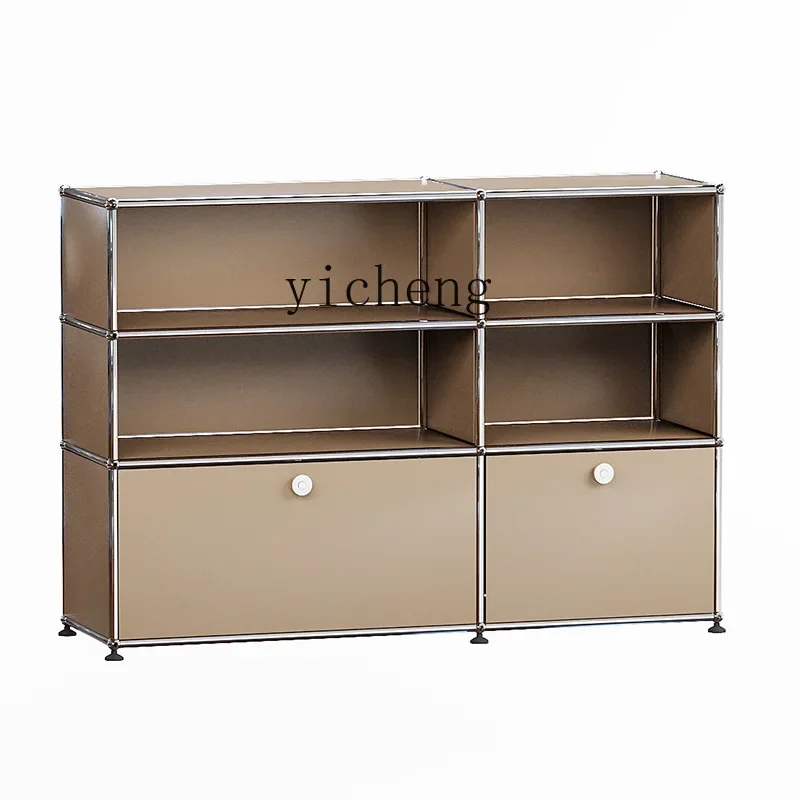 

Mid-Ancient USM Cabinet Stainless Steel Locker Modern Minimalist Storage Cabinet