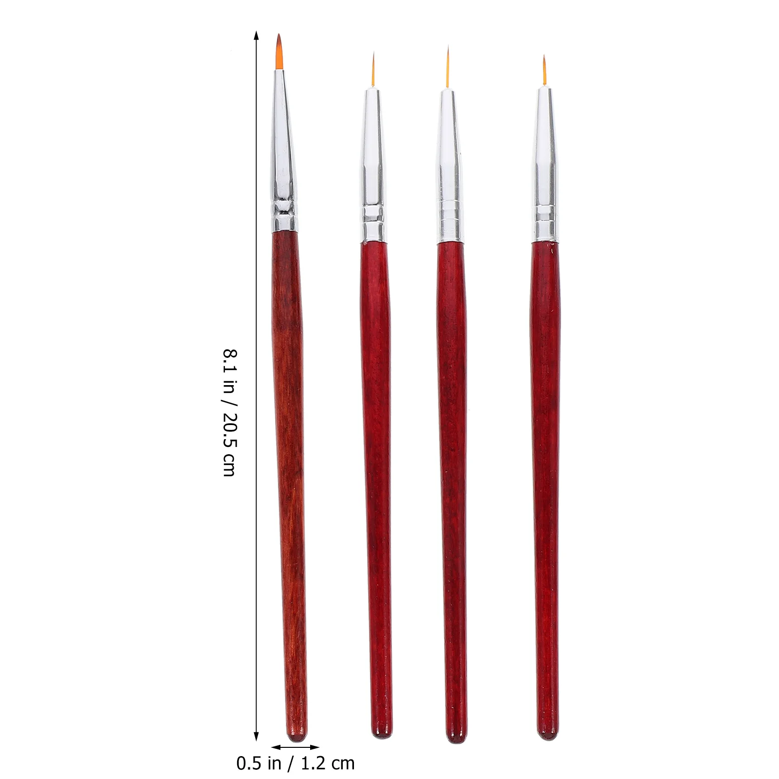 

4pcs Nail Art Pen Set High Quality Wooden H for Manicure Salon DIY Creative Design Durable Beauty Supplies