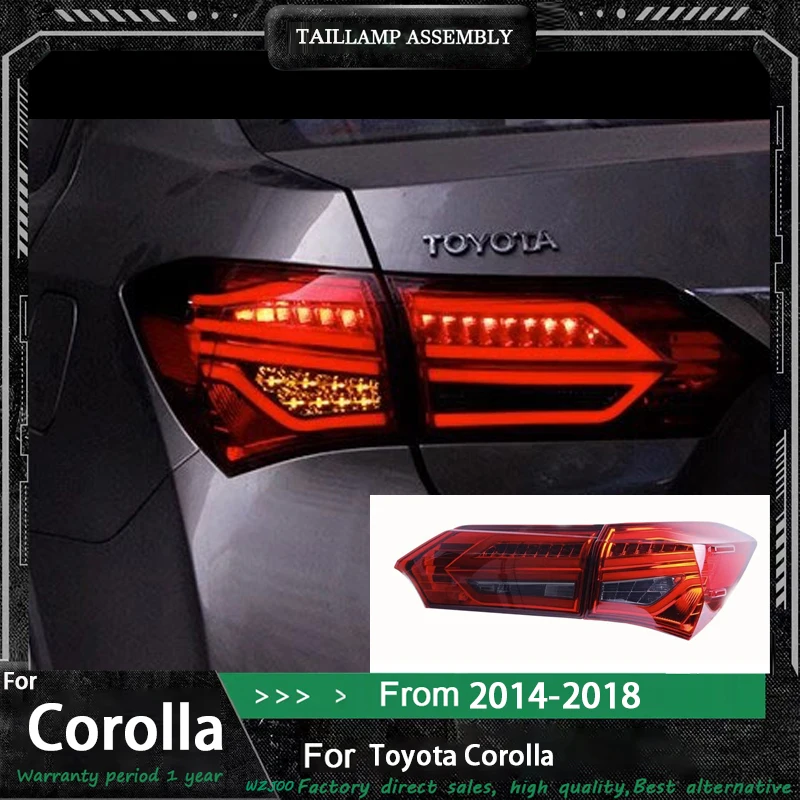 

Car Lights For Toyota Corolla Taillights 2014-2018 Corolla LED Tail Lamp Dynamic Turn Signal Light Car Taillights Assembly