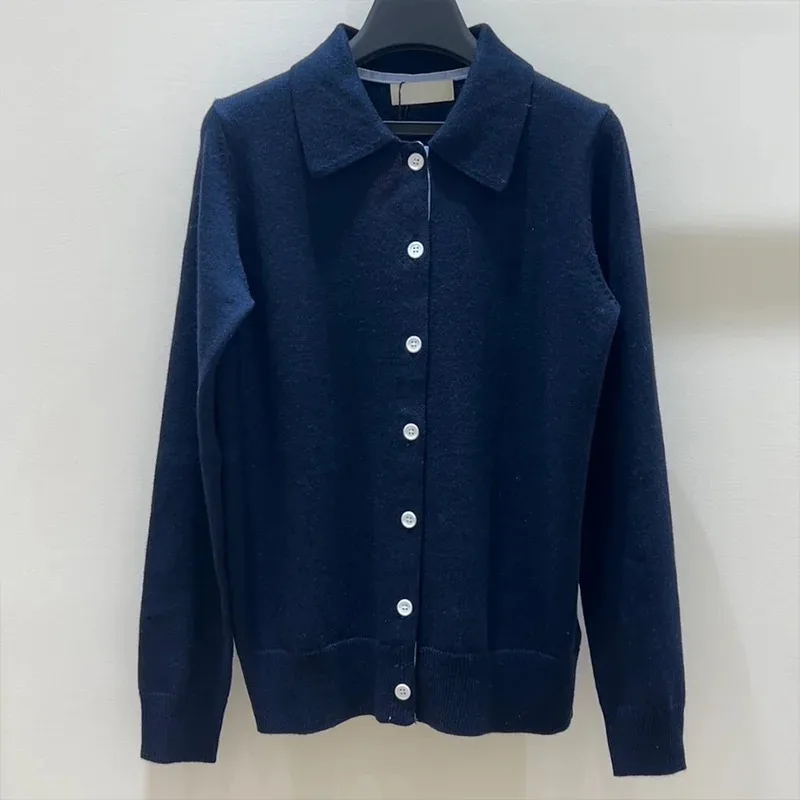 

Высококачественный женский кардиган-свитер с отложным воротником и одним рядом пуговиц, однотонная серия 104022