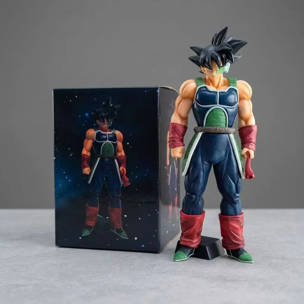 Figura de Acción de Dragon Ball, Muñeco de Anime de 27 cm, Bardock con Cabello Negro en Postura de Pie, Estatua de PVC, Modelo Super Saiyan, Regalo Coleccionable Decorativo