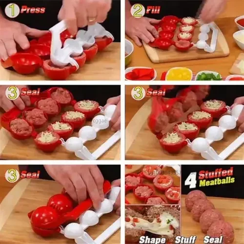 Newbie Meatballs Maker Meat Fish Ball Mold Christmas Kitchen Homemade Stuffed Meatballs Cooking Tool Stuffed Ball Maker Gadgets