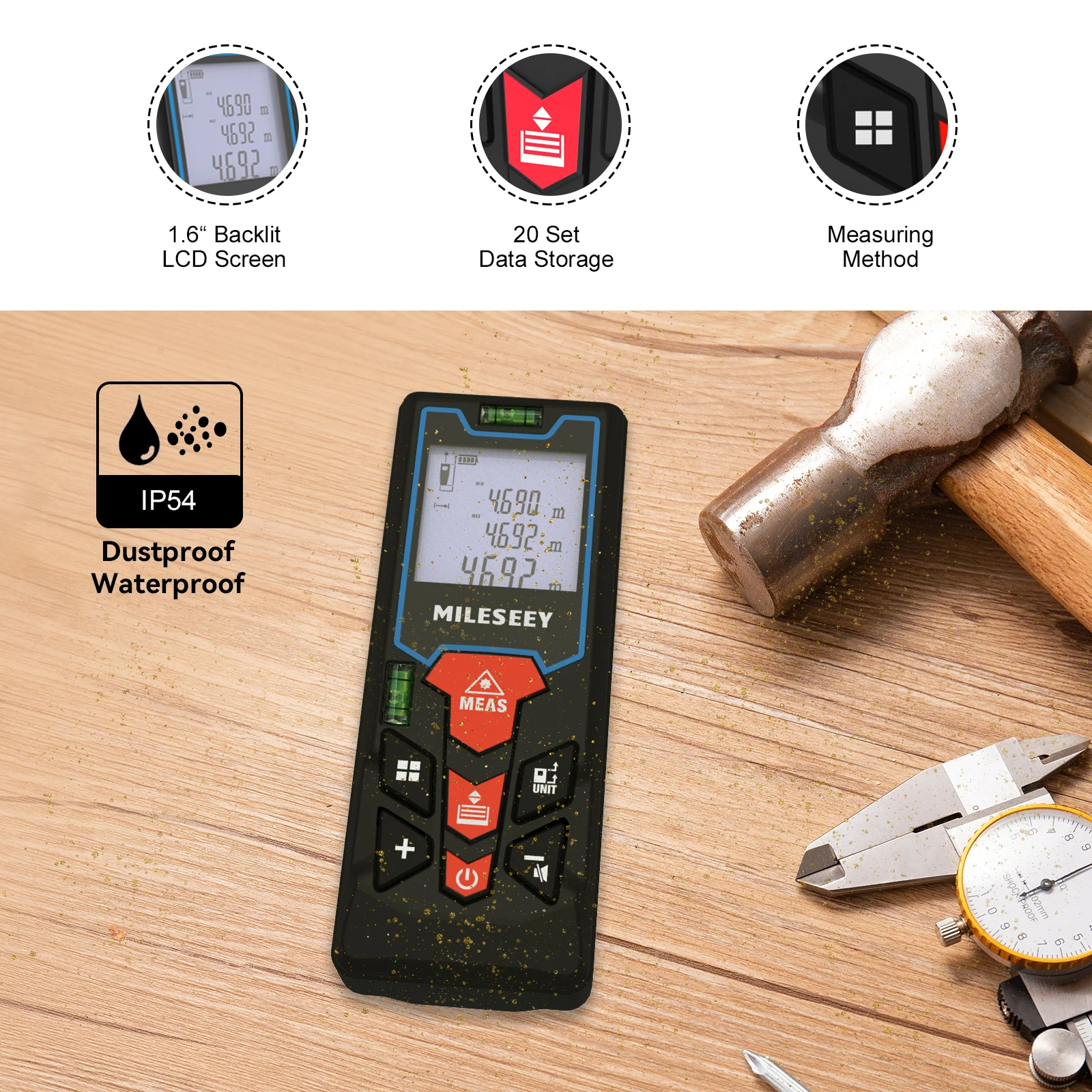 Portable Handle Digital Measure Tool Range Finder - Manufacturer 100 Meter Tape Measure - Distance Meter