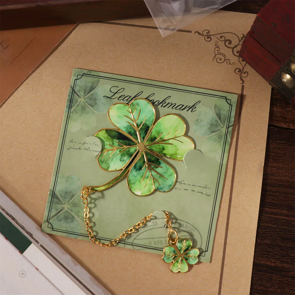 Creative Gift Gilt-Edged Metal Bookmark Pendant Design Exquisite Craft Reading Bookmark Book Separator School Supplies