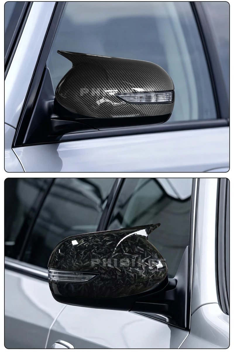 2 Stück für Subaru Legacy 2006 2007 Außenspiegel-Gehäuseabdeckung aus ABS, glänzend schwarz, Carbonfaser-Dekoration zum Aufkleben. – Detail 11