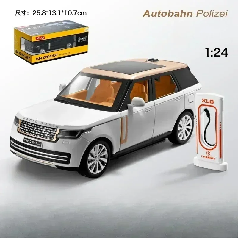 1:24 Land Rover Range Rover SUV Simulatie Diecast Metaallegering Model auto Geluid Licht Trek Collectie Kinderen Speelgoed Geschenken F600