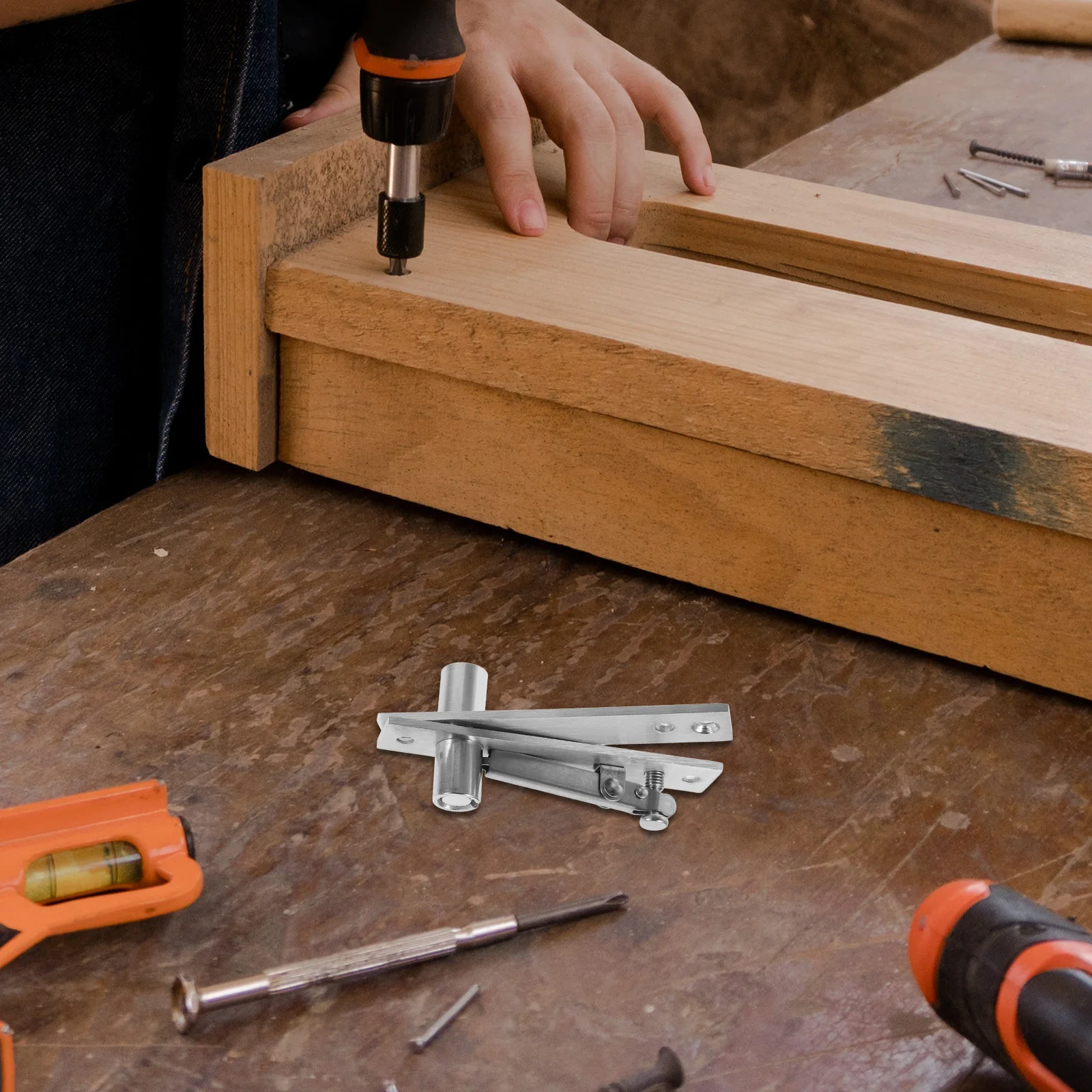 

1 Set 180 Degree Pivot Hinge Stainless Steel Heavy Duty Hidden Hinges For Cabinet Door Bookshelf Secret Door Invisible Rotation