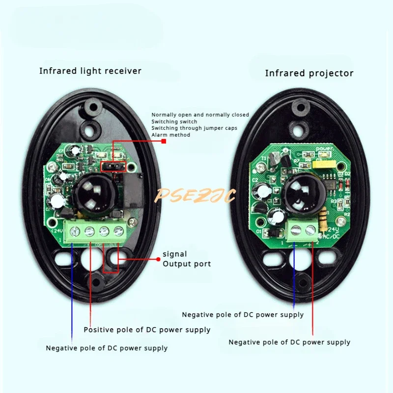 Single Beam Infrared Induction 12-24V Anti Theft Door and Window Alarm Outdoor Fence Barrier Gate Signal Detector